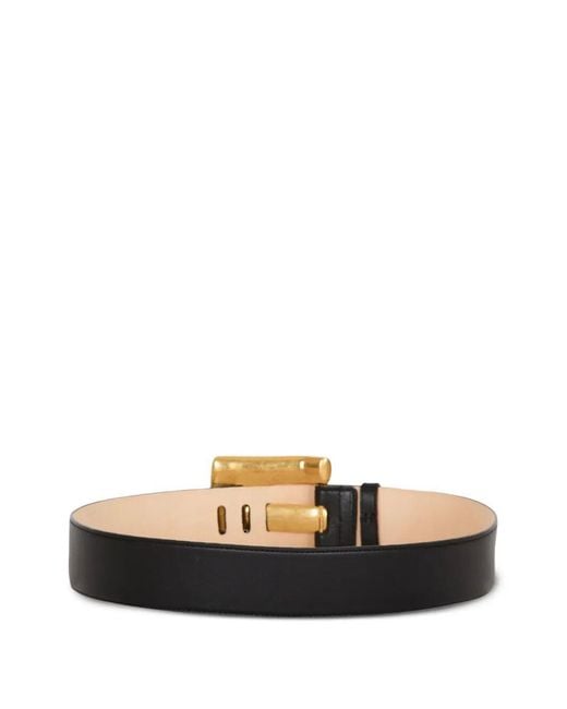 Balmain White Anthem Buckle Belt