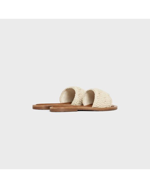 Céline White Lympia Slippers