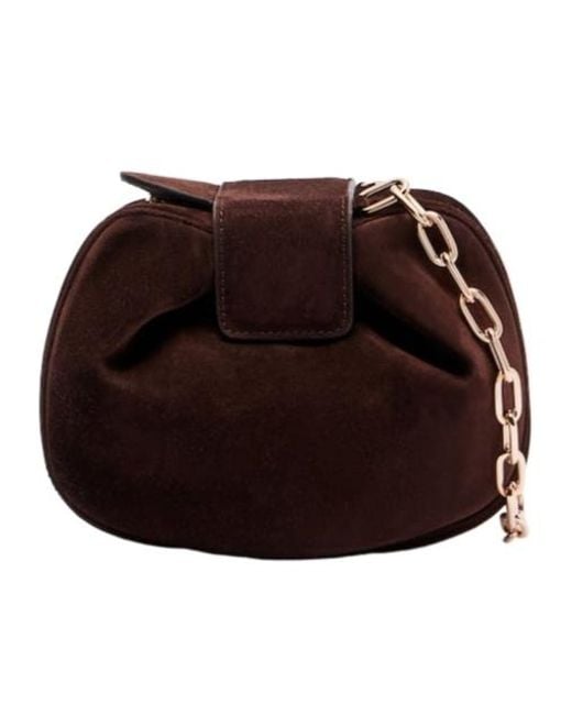 Gabriela Hearst Red Soft Demi Suede Clutch