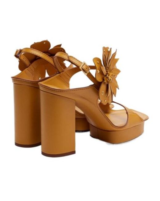 Zimmermann Brown Square-Toe Platform Sandals