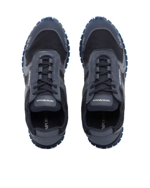 Emporio Armani Blue Sneakers for men