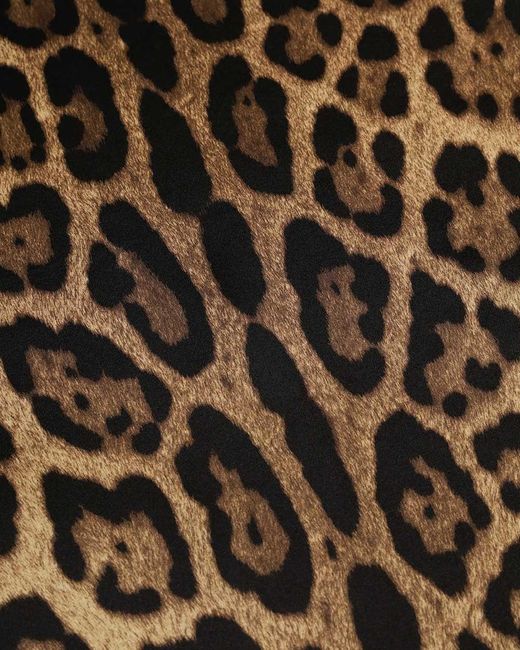 Dolce & Gabbana Multicolor Leopard Print Silk Scarf for men