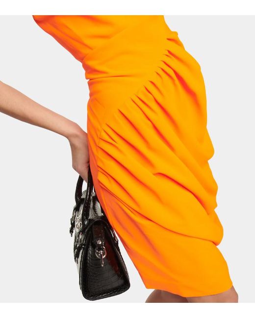 Vivienne Westwood Red Draped Crepe Bustier Mini Dress