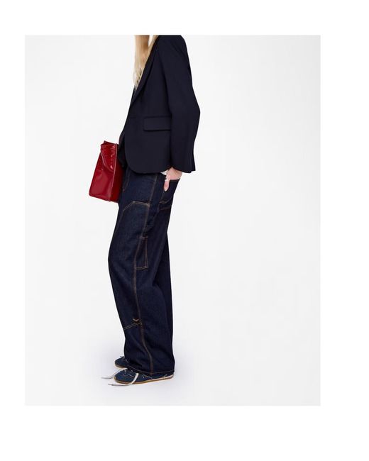 Zadig & Voltaire Blue Vavy Rhinestone-Embellished Blazer