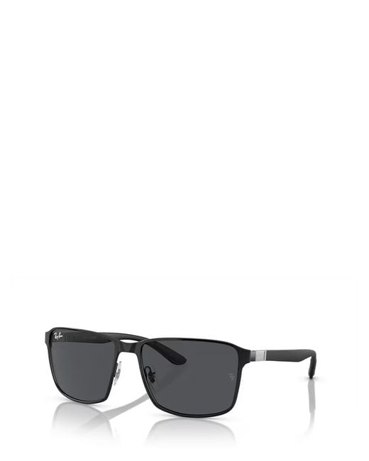 Ray-Ban Black Rectangle-Frame Sunglasses for men