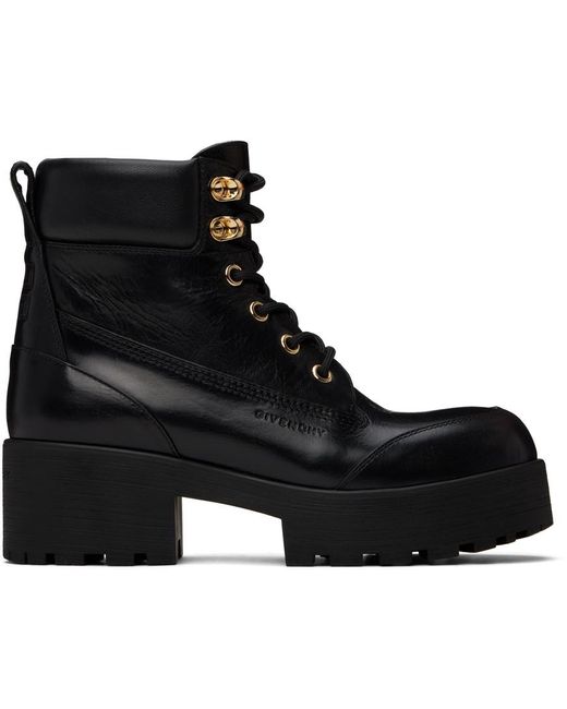 Givenchy Black Trekker Lace-Up Ankle Boots
