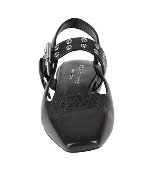 Rag & Bone Black Minimalistaccent Pointedtoe Ballet Flats