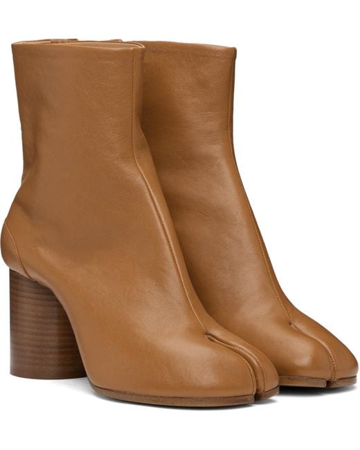 Maison Margiela Brown Tabi Ankle Boots