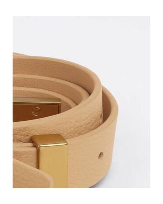 Bottega Veneta Natural Point Lock Buckle Belt