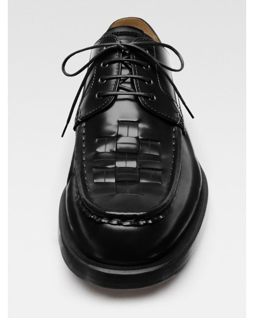 Jacquemus Black The Woven Derby Shoes for men