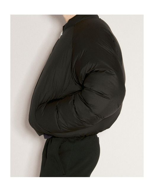 Entire studios Black Pillow Bomber Jacket for men