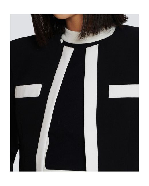 Balmain Black Cropped Spencer Jacket