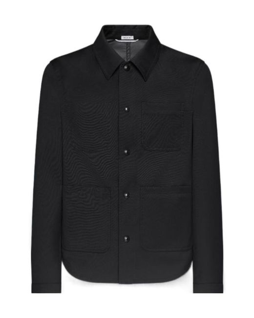 Thom Browne Black Wool Shirt Jacket for men