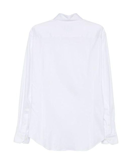 Giorgio Armani White Long-Sleeved Shirt for men
