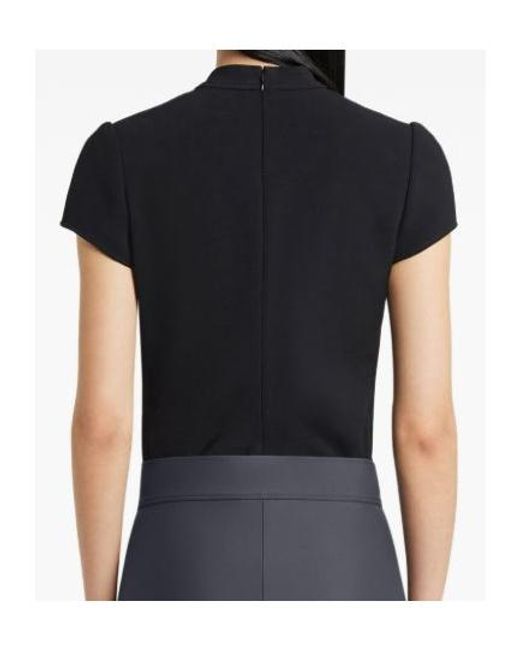 Courreges Black Courrèges Heritage Logo-Embroidered Top