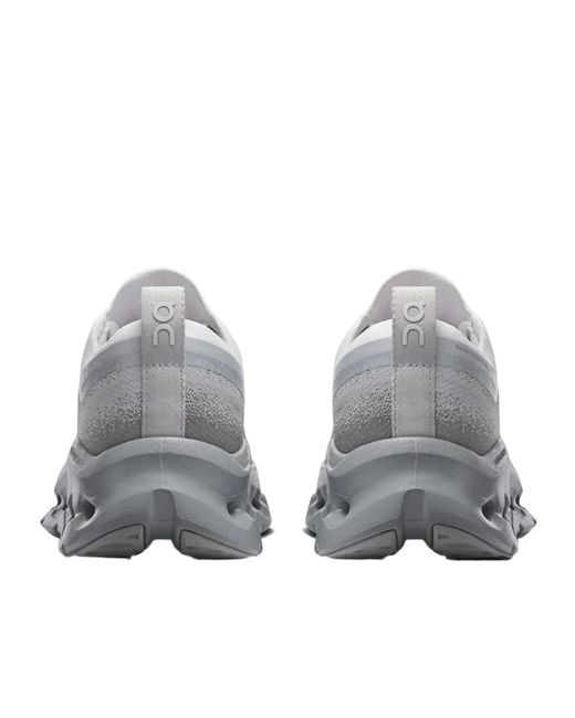 On Shoes Gray Round-Toe Sneakers