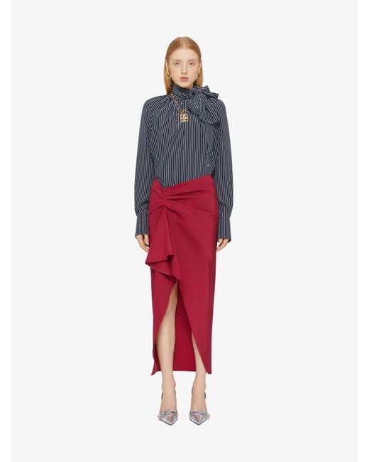 Givenchy Blue Polka Dots Printed Blouse