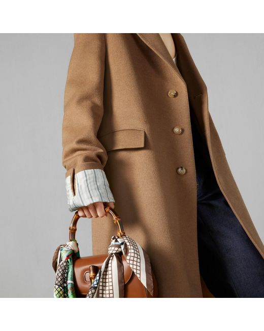 Gucci Brown Cities Label Single Breasted Coat for men