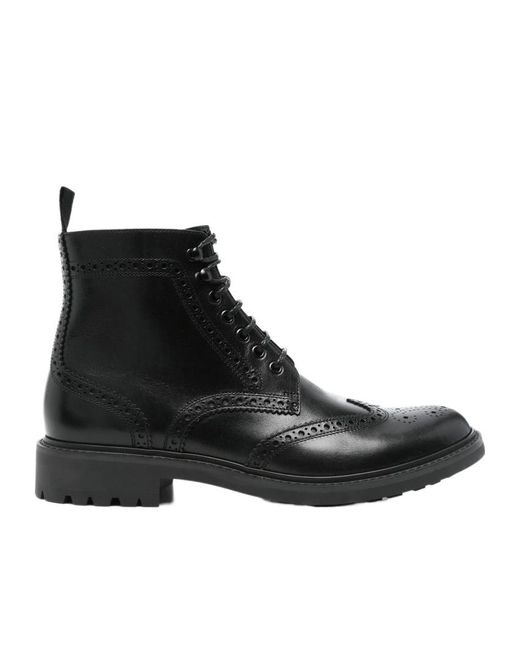 Saint Laurent Black Round-Head Short Boots for men