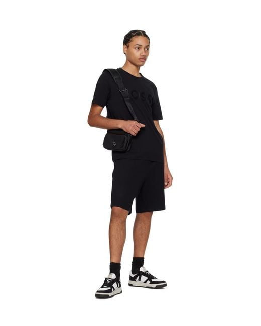 Boss Black Logo-Plaque Shoulder Bag for men