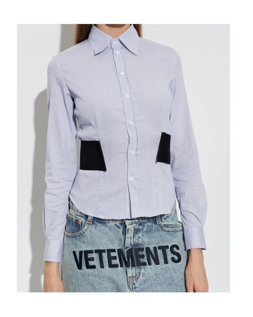 Vetements Blue Belted Fitted Shirt