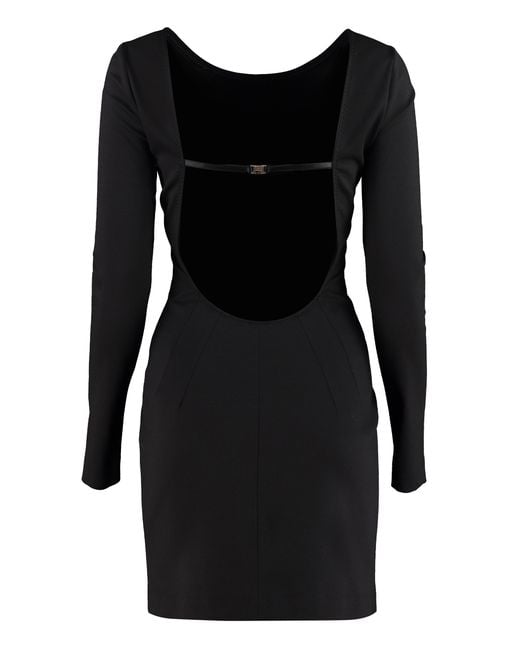 Dolce & Gabbana Black Open Back Wrapped Dress