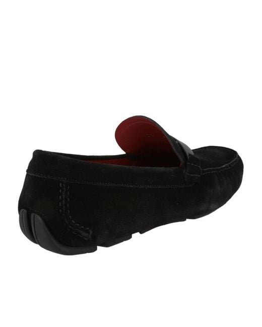 Ferragamo Black Ferragamo Round-Toe Slip-On Loafers for men