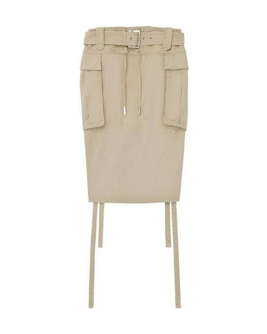 McQueen Natural Midi Cargo Skirt