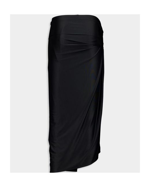 Rabanne Black Rabanne Jupe Draped Maxi Skirt