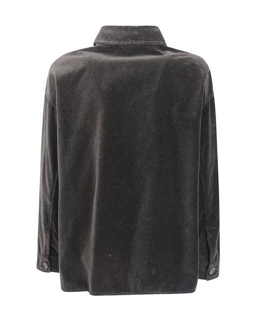Aspesi Black Snap-Button Long-Sleeve Casual Jacket