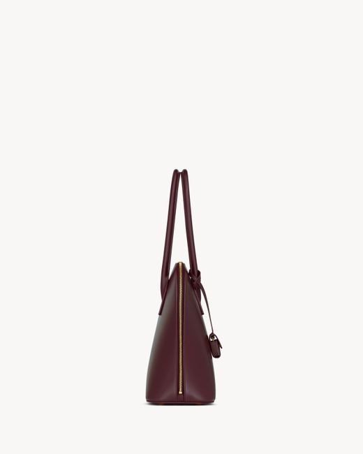 Saint Laurent Purple Duffle Sac De Jour Souple En Cuir