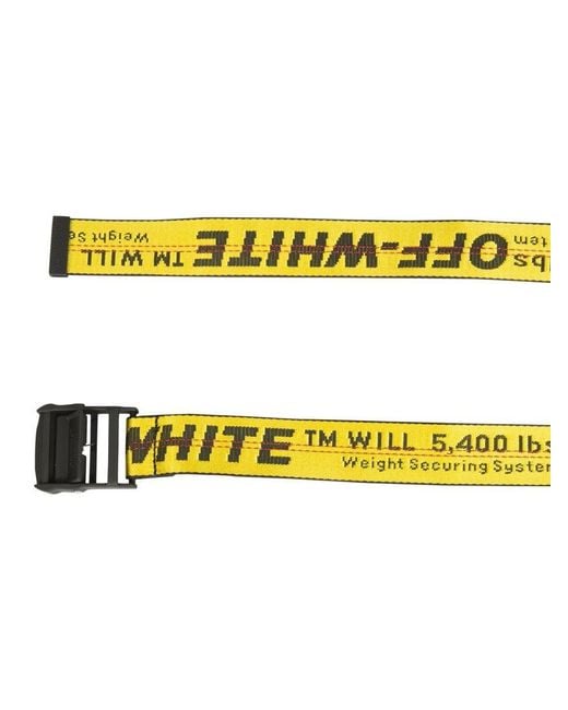 Off-White c/o Virgil Abloh Yellow Logo-Tape Adjustable-Fit Belt