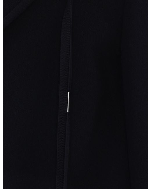 Ann Demeulemeester Black Aldina Strap-Detailed Long Coat