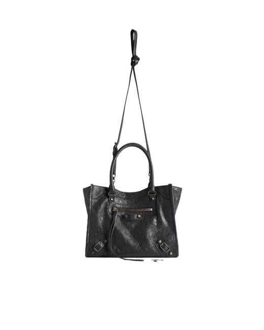 Balenciaga Black Le City Mini Leather Tote Bag