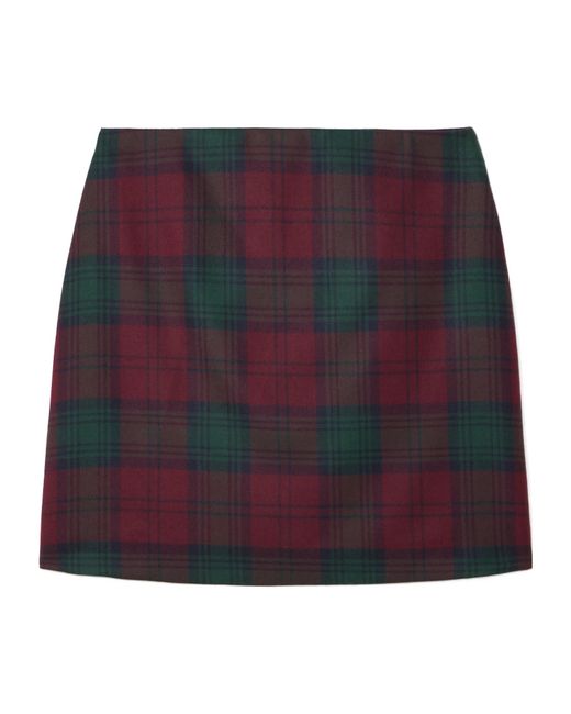 Blazé Milano Red Plaid Mini Skirt