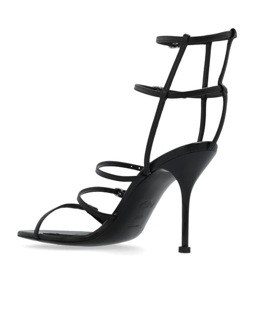 McQueen Metallic Strap Buckled Sandals