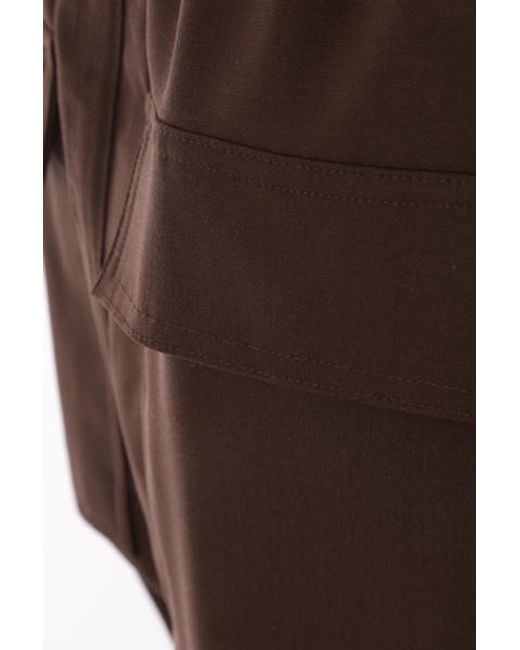 Rick Owens Brown Drawstring Casual Pants