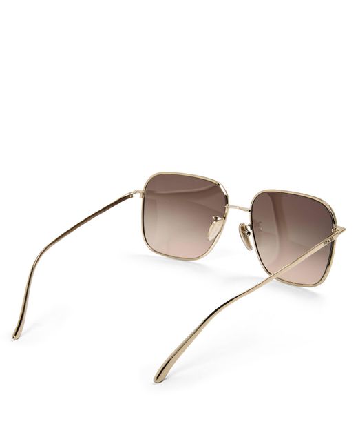 Prada White Minimalist Square Sunglasses
