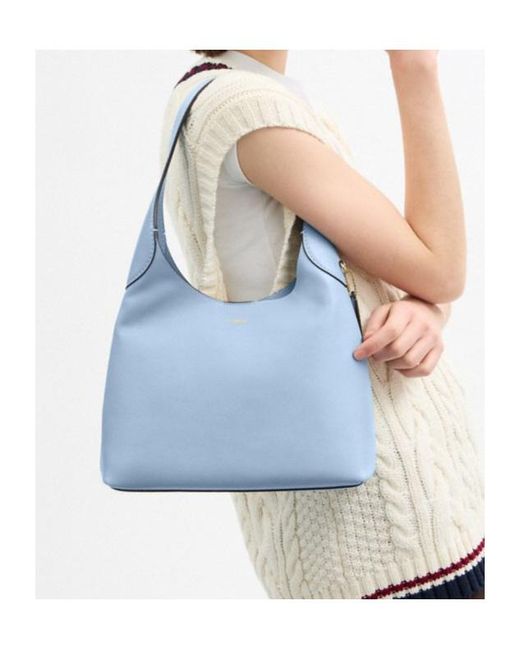 COACH Blue Brooklyn 28 Logo Detailed Shoulder Bag