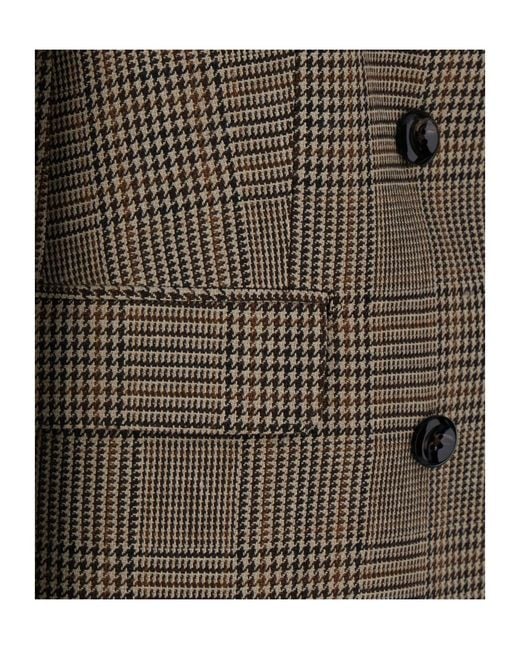 Tagliatore Green Double-Breasted Plaid Jacket