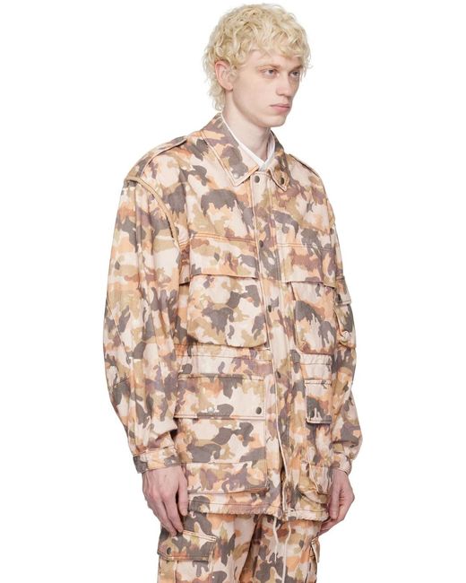 Isabel Marant Natural Elias Lapel Casual Jacket for men
