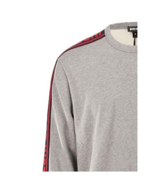 Just Cavalli Gray Logo Round-Necked Sweater for men