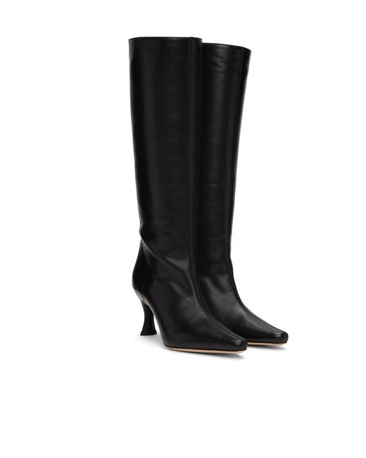 By Far Black Pointed Knee-Length Boots