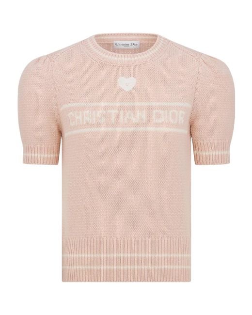 Dior Pink Short-Sleeved Sweater