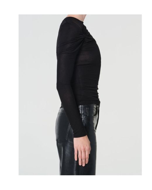 Agolde Black Lissa Long Sleeve Tee