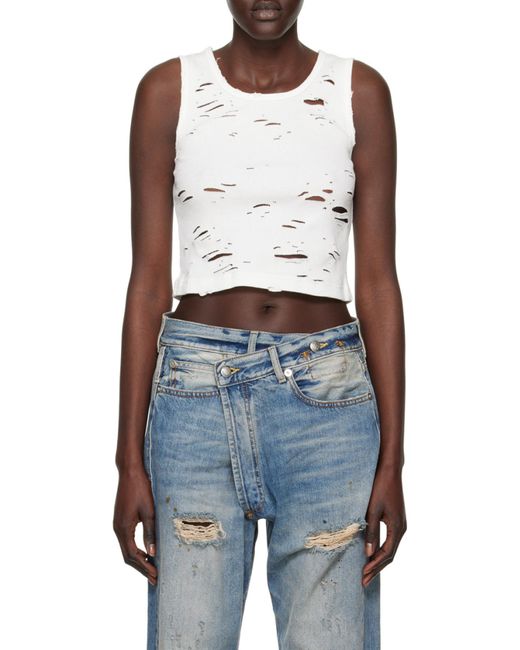 R13 Multicolor Destroyed Tank Top