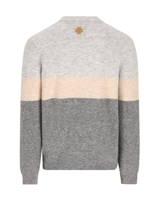 Jacob Cohen Gray Crew-Neck Knit Top for men