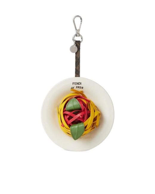 Fendi White Spaghetti Charm for men