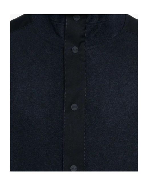 Herno Blue Press-Stud Bomber Jacket for men