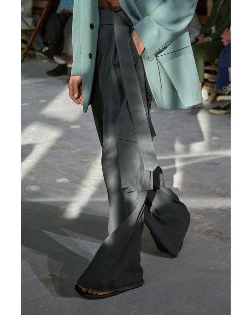 Dries Van Noten Green Single-Breasted Long-Sleeved Jacket for men